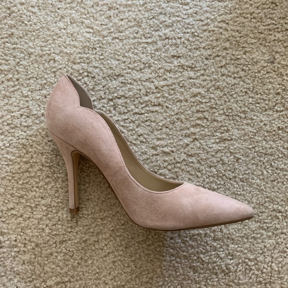Pink Suede Heels